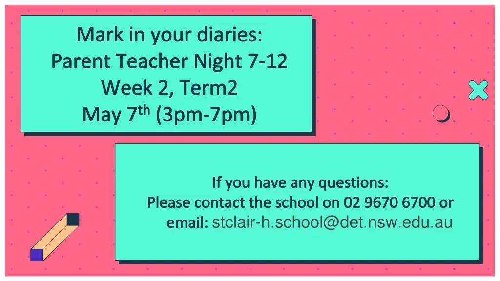 mark in your diaries parent teacher night