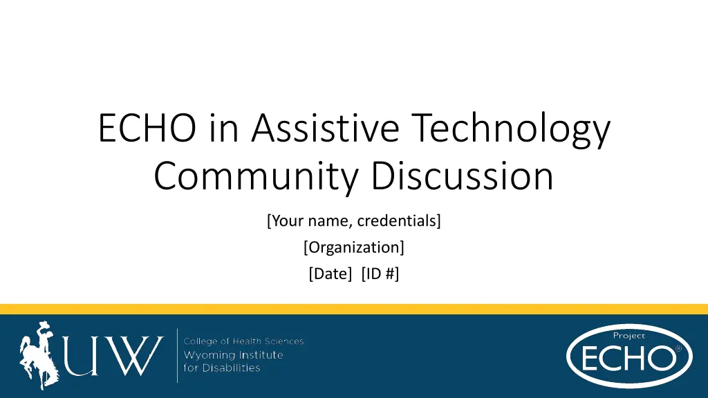 echo in assistive technology community discussion
