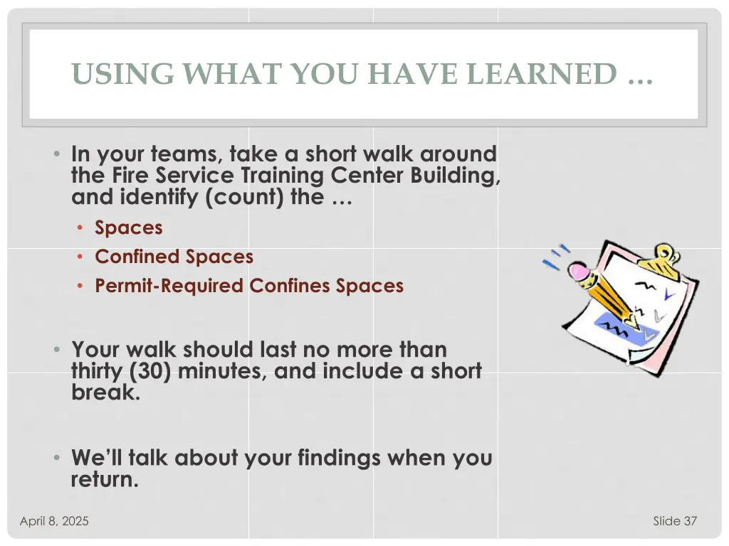 using what you have learned