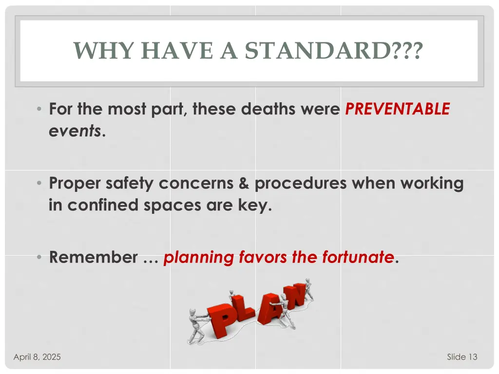 why have a standard 3