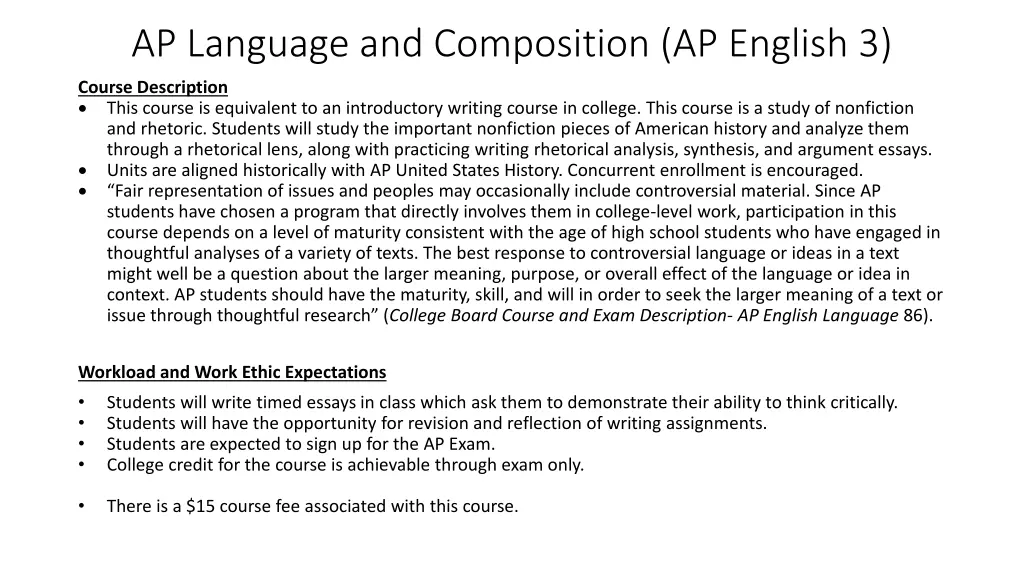 ap language and composition ap english 3