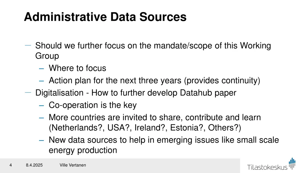 administrative data sources