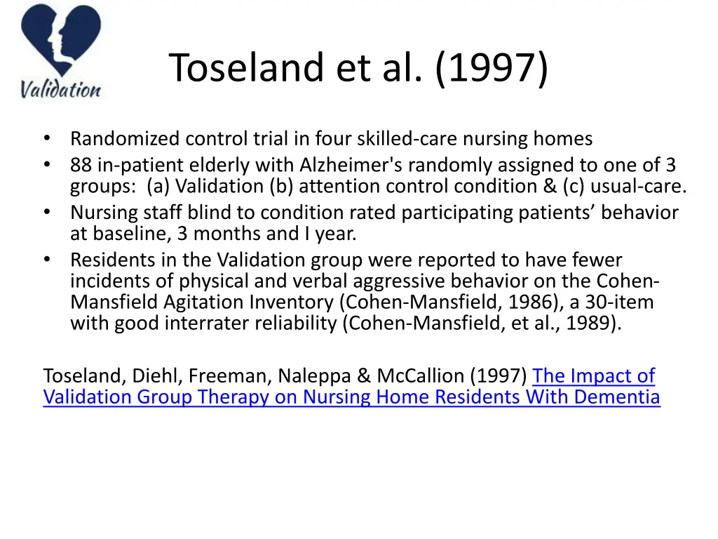 toseland et al 1997
