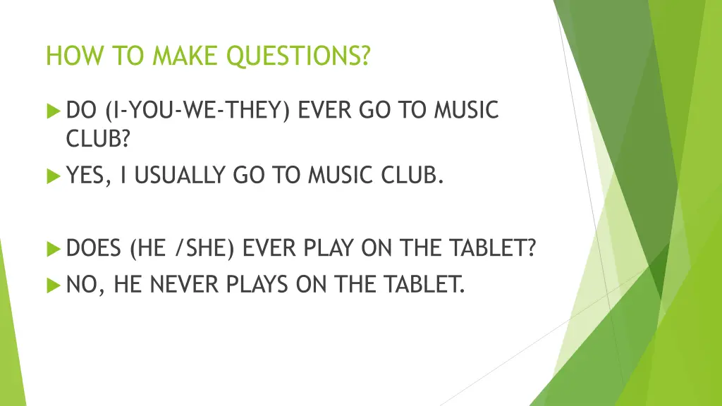 how to make questions