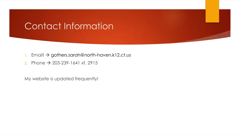 contact information