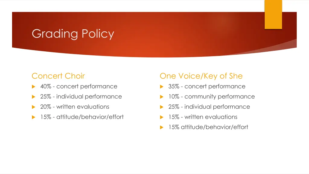 grading policy