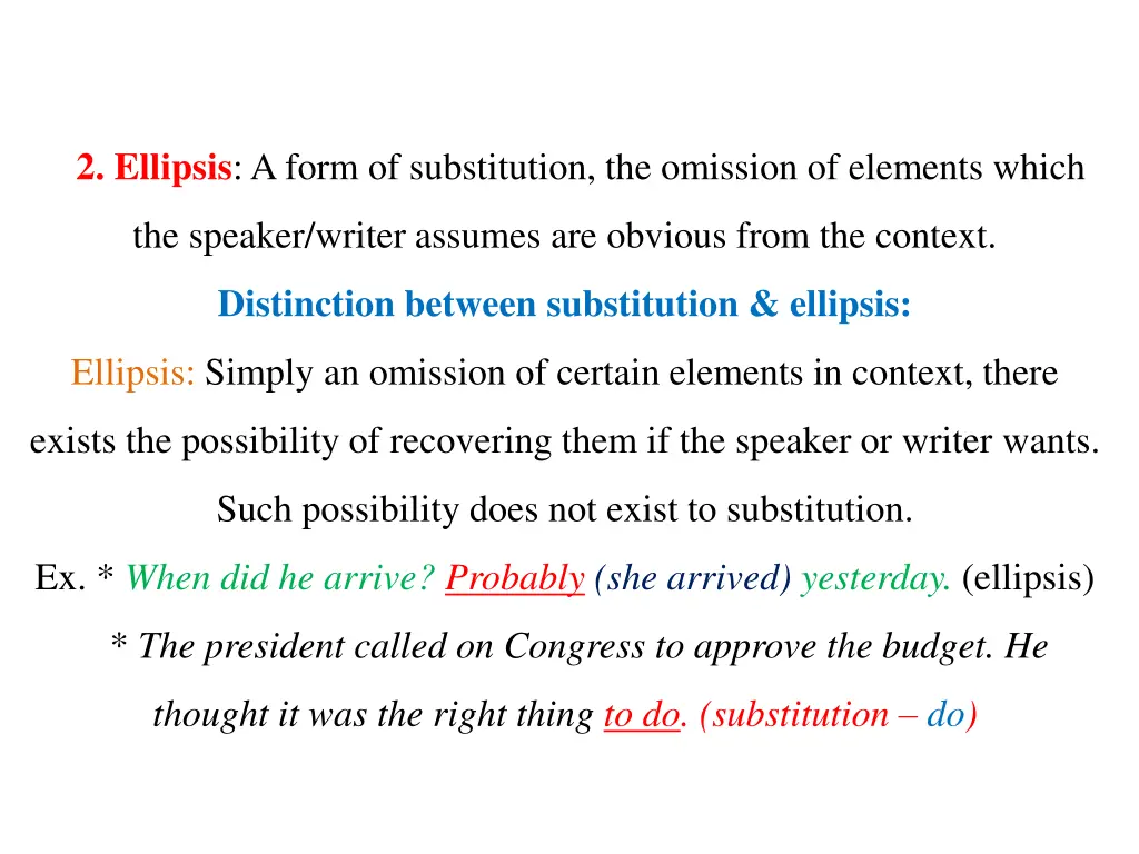 2 ellipsis aform of substitution the omission