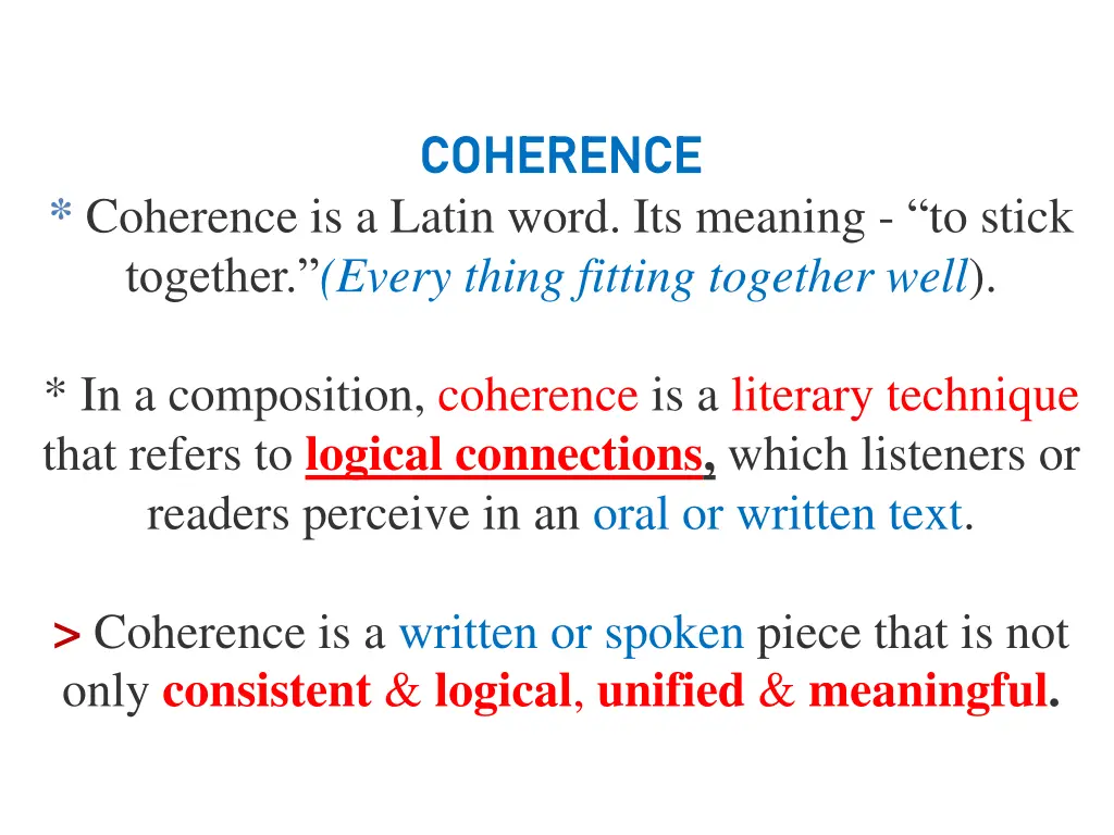 coherence coherence