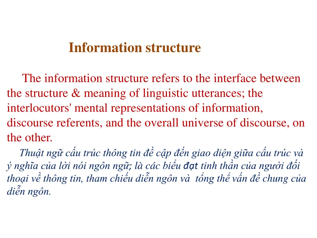 information structure