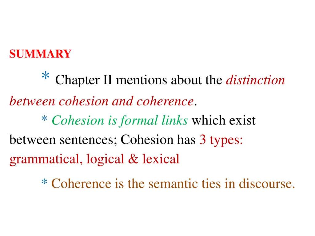 summary