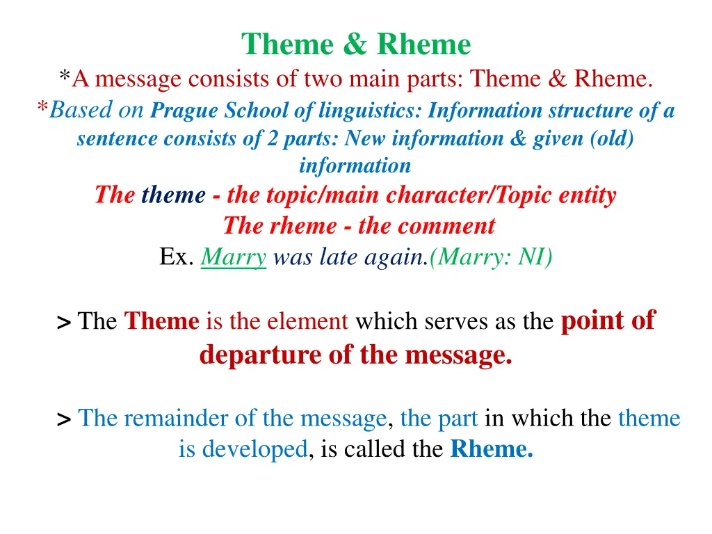 theme rheme