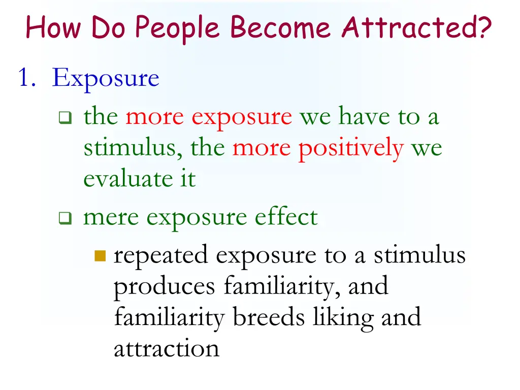 how do people become attracted