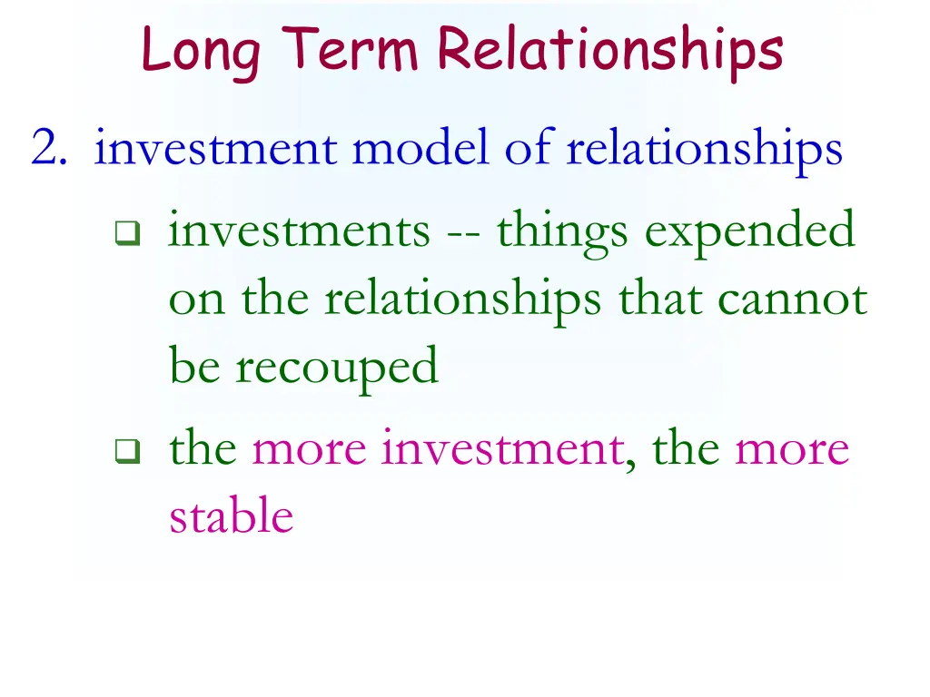 long term relationships 1
