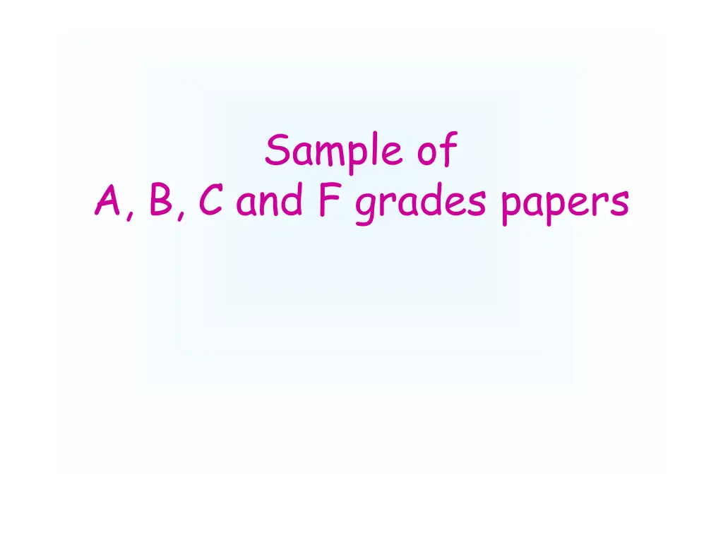 sample of