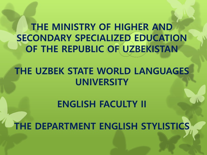 the ministry of higher and secondary specialized