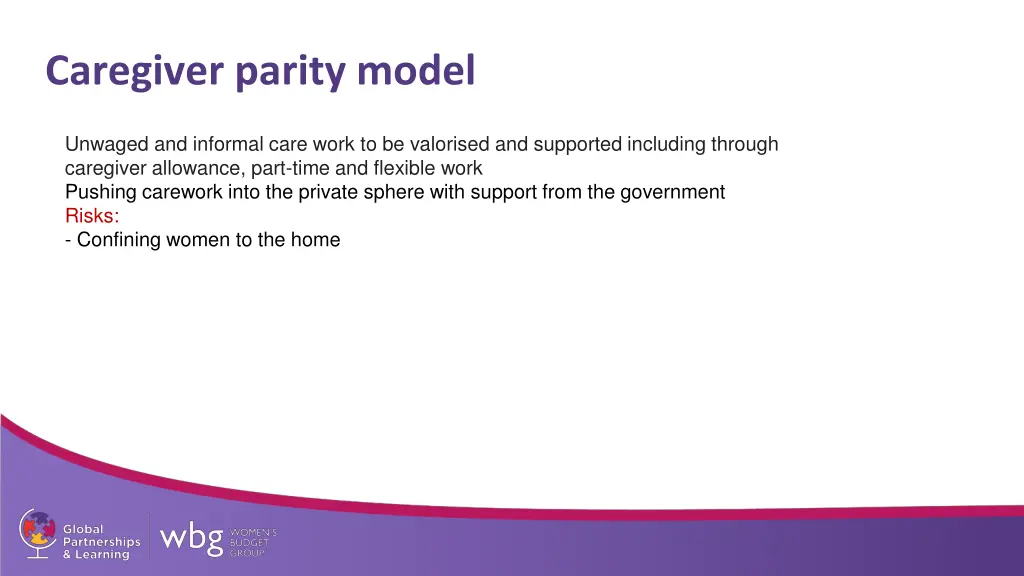 caregiver parity model