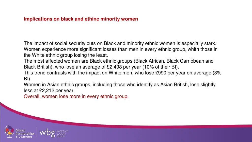 implications on black and ethinc minority women