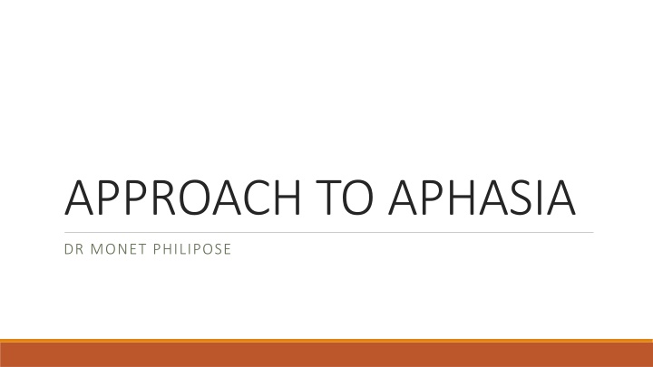 approach to aphasia