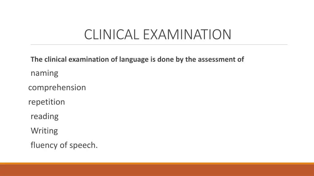 clinical examination