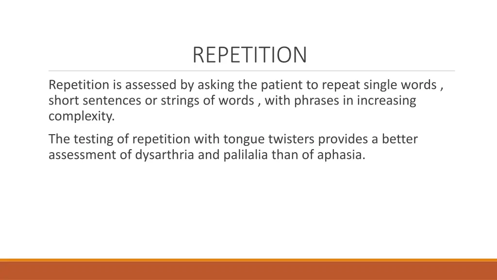 repetition