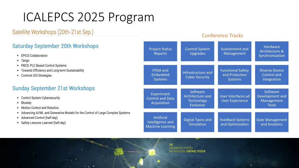 icalepcs 2025 program