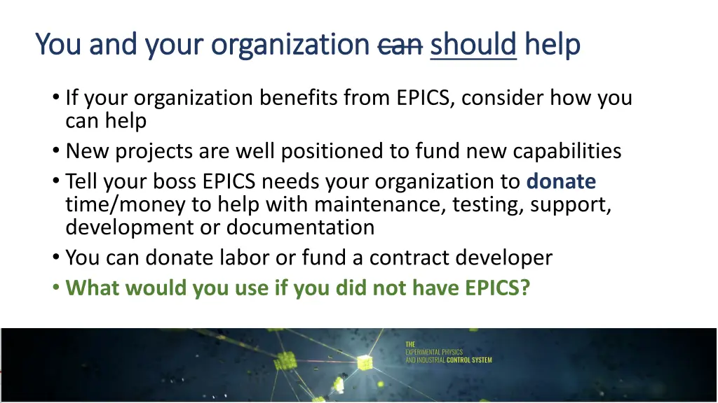you and your organization you and your