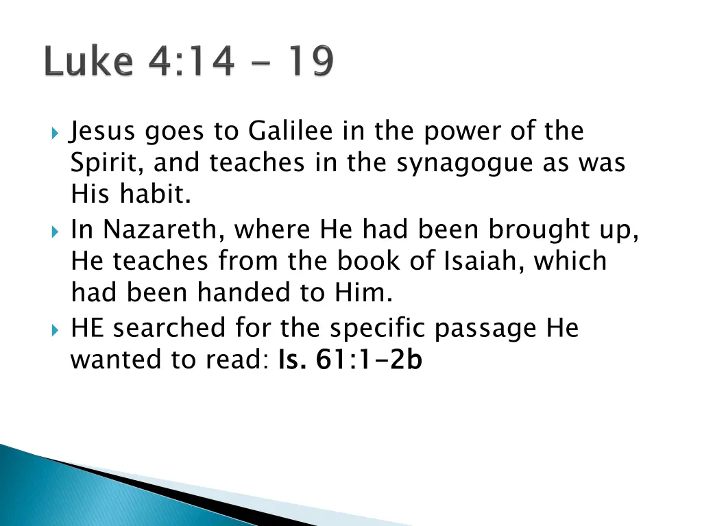 jesus goes to galilee in the power of the spirit
