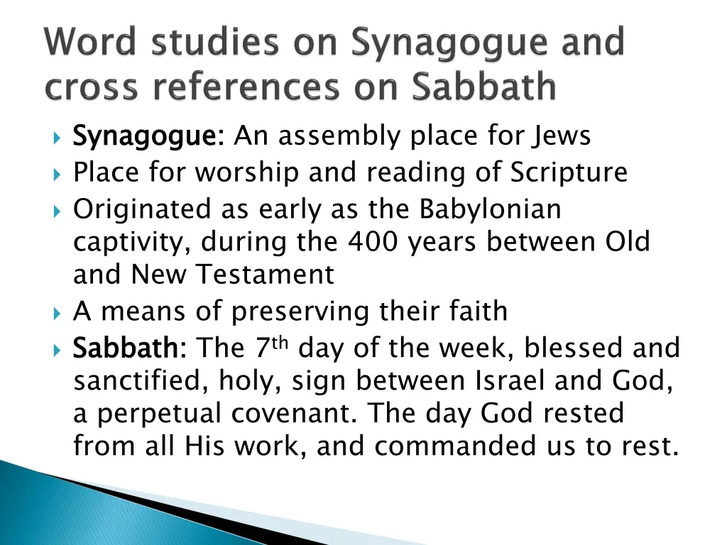 synagogue place for worship and reading