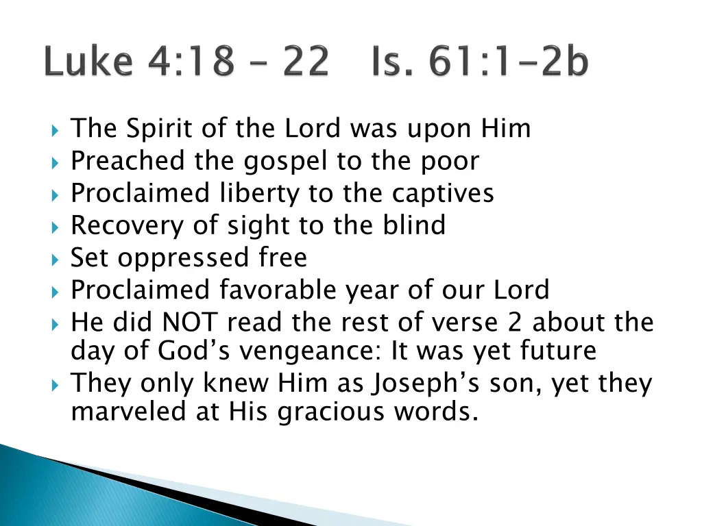 the spirit of the lord was upon him preached