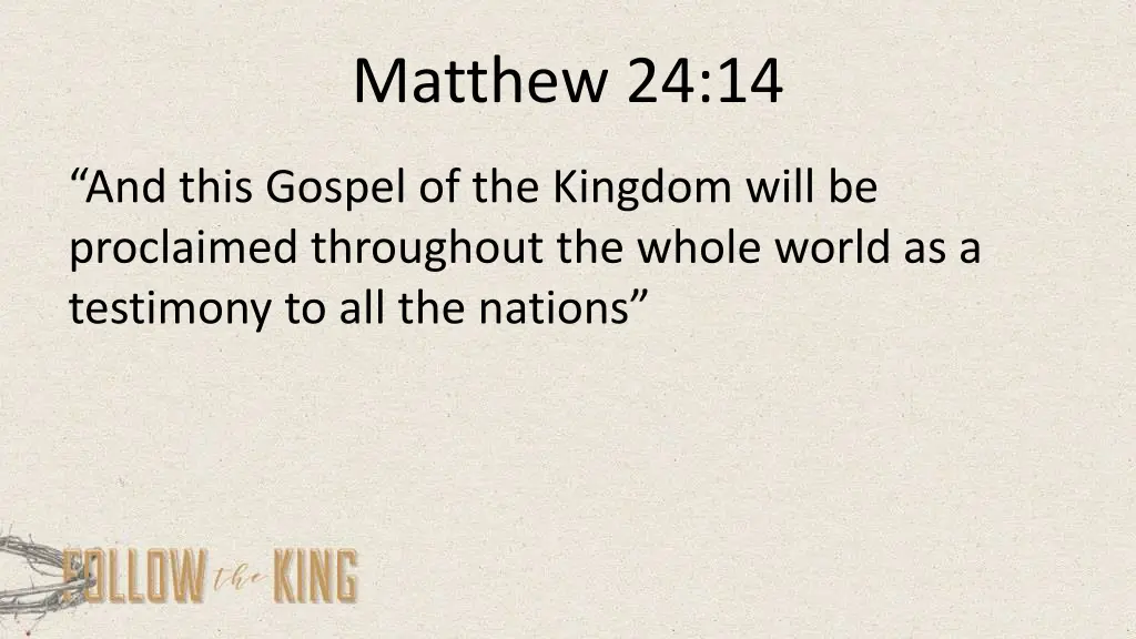matthew 24 14