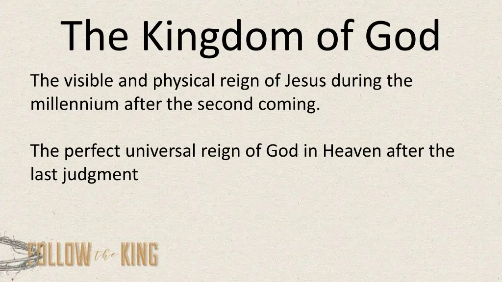the kingdom of god