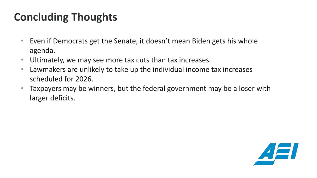 concluding thoughts