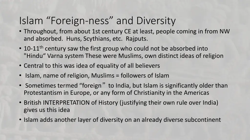 islam foreign ness and diversity throughout from