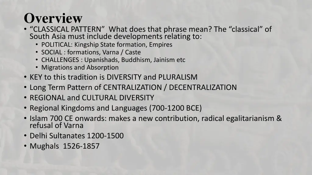 overview classical pattern what does that phrase