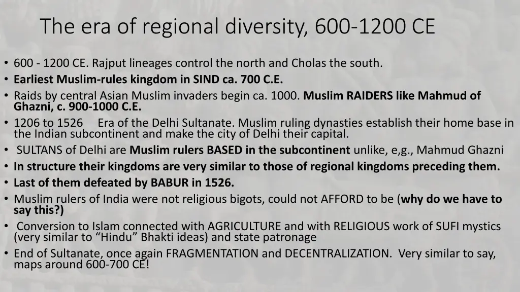 the era of regional diversity 600 1200 ce