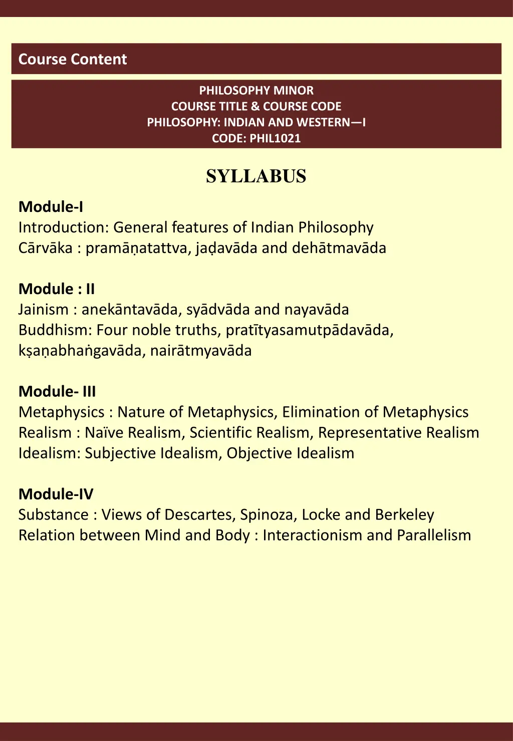 course content 2