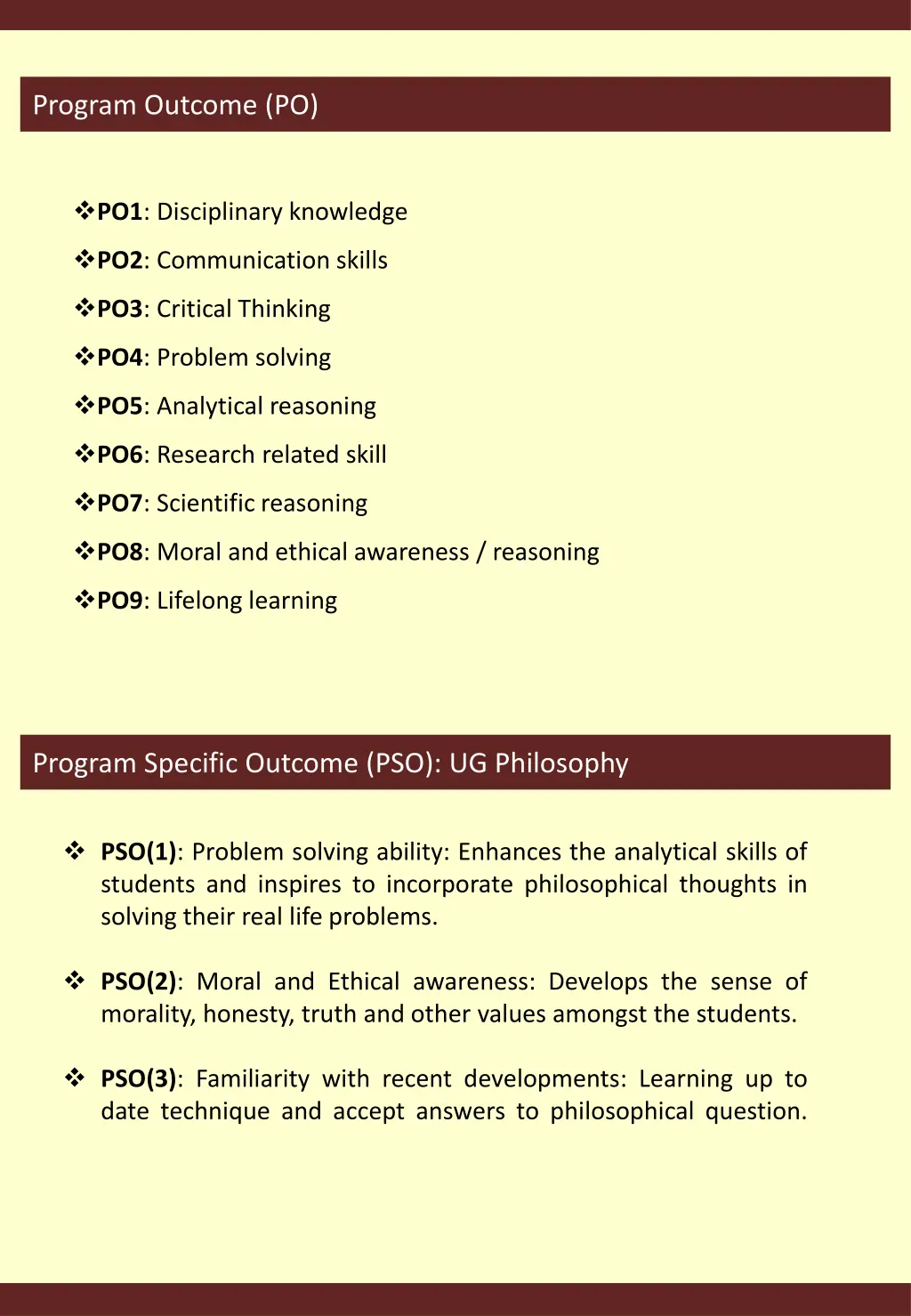 program outcome po