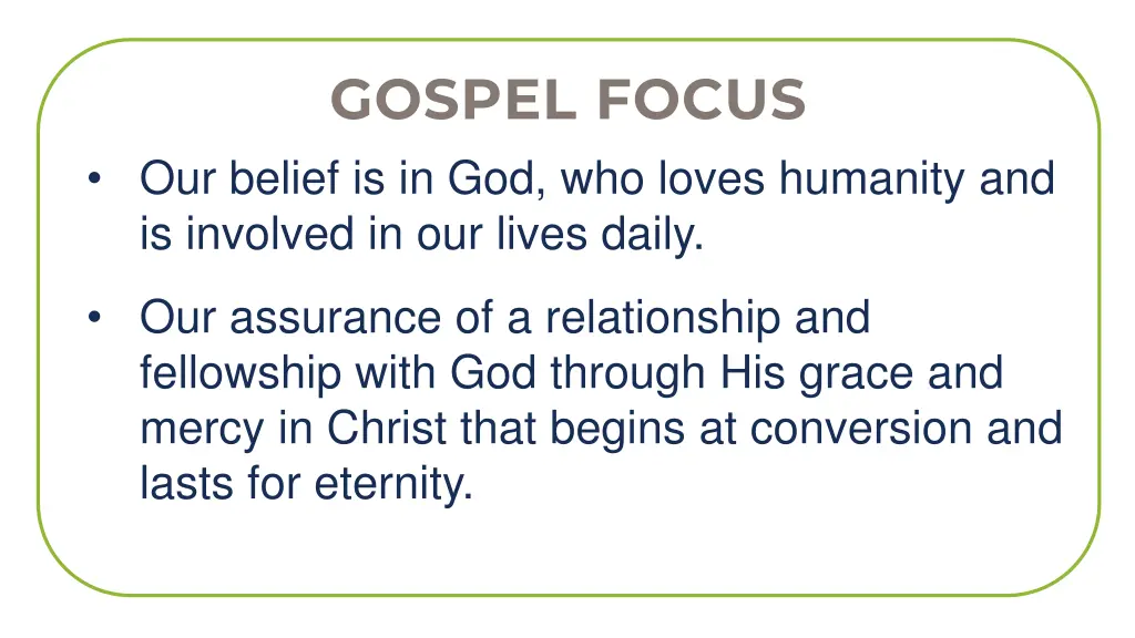 gospel focus 1