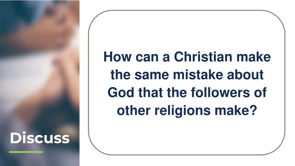 how can a christian make the same mistake about