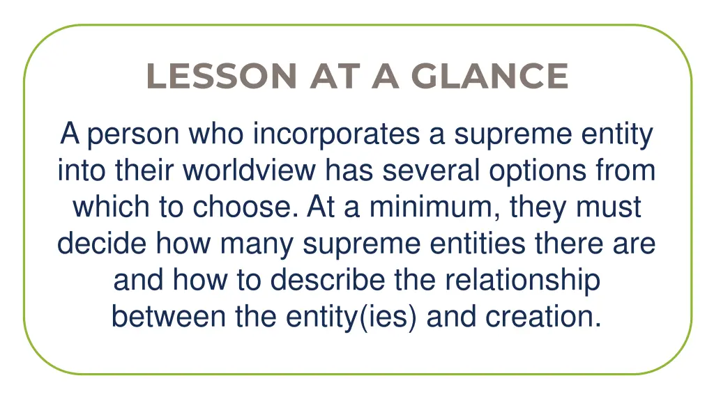 lesson at a glance