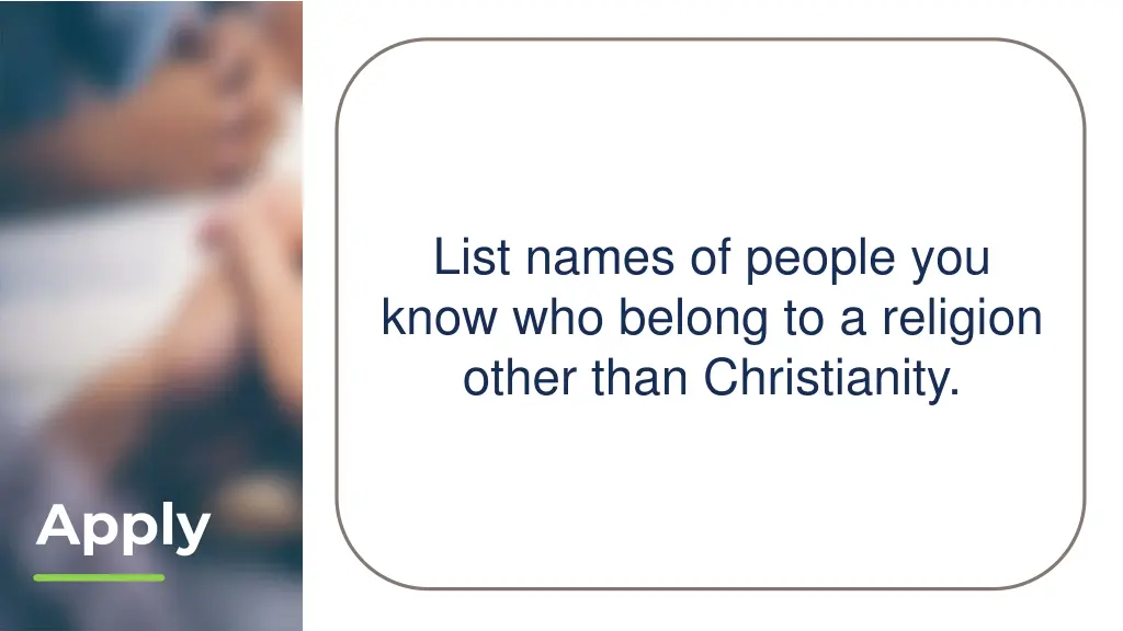 list names of people you know who belong