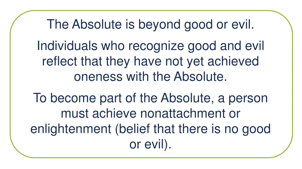 the absolute is beyond good or evil individuals