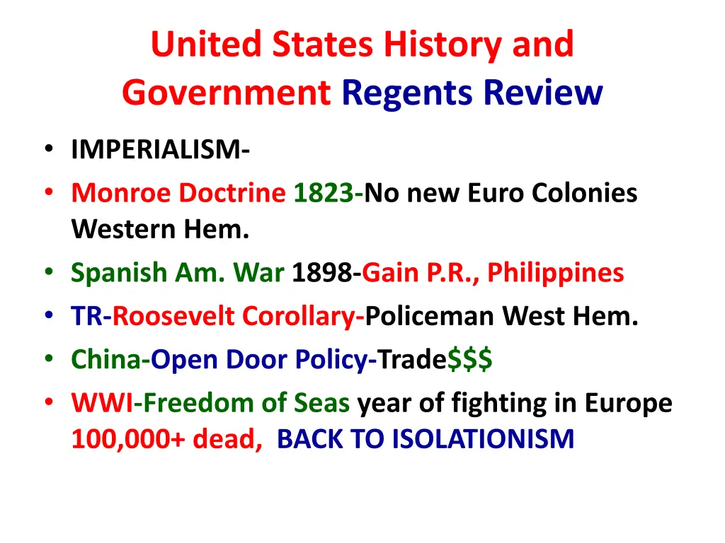 united states history and government regents 14