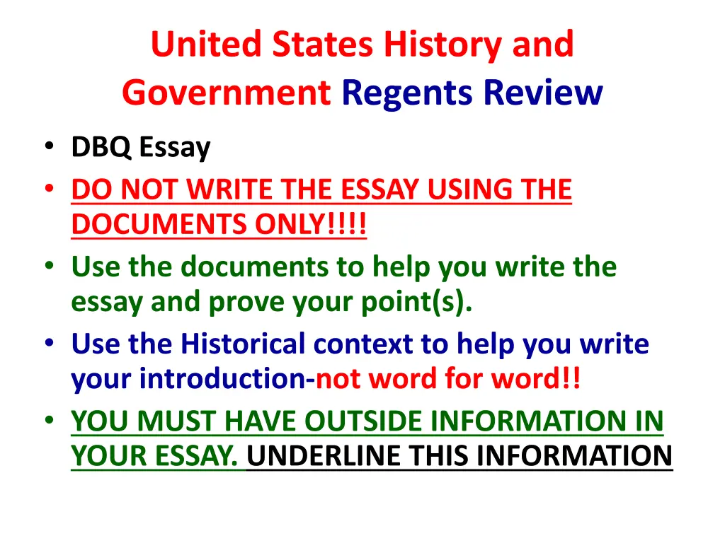 united states history and government regents 2