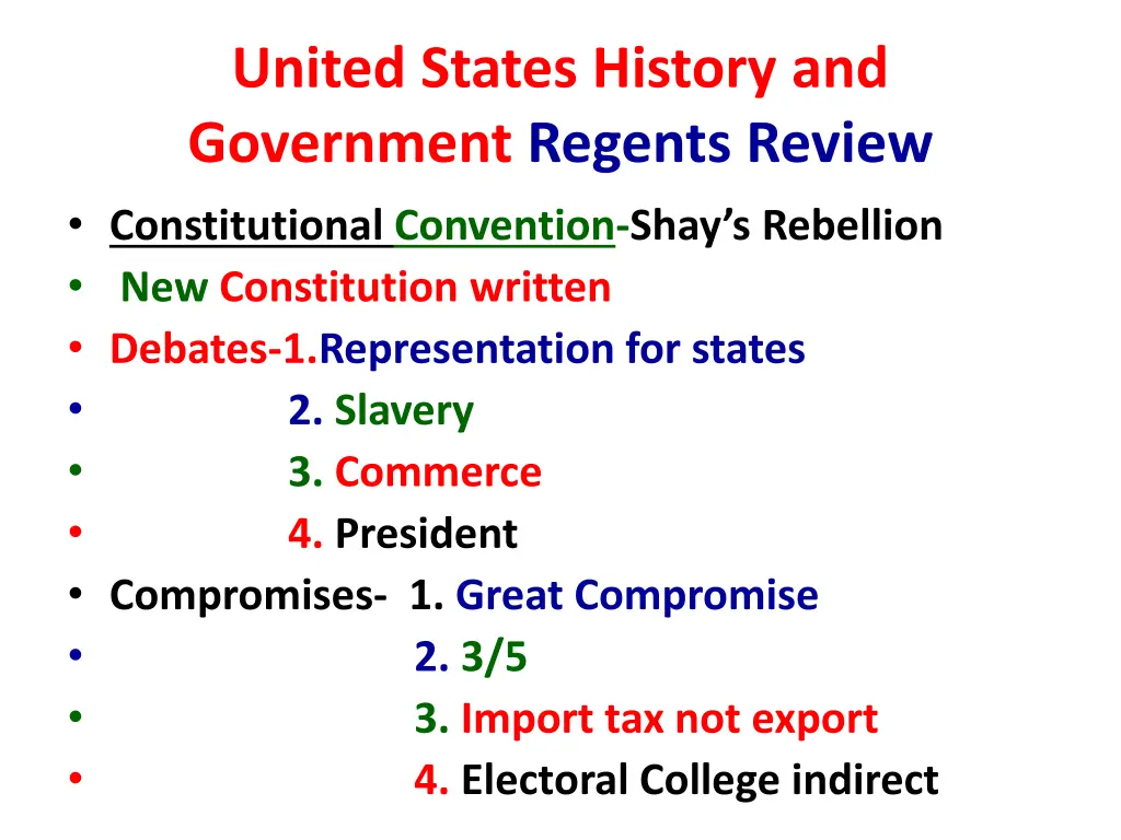 united states history and government regents 5