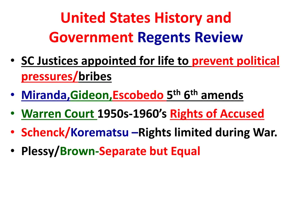 united states history and government regents 8