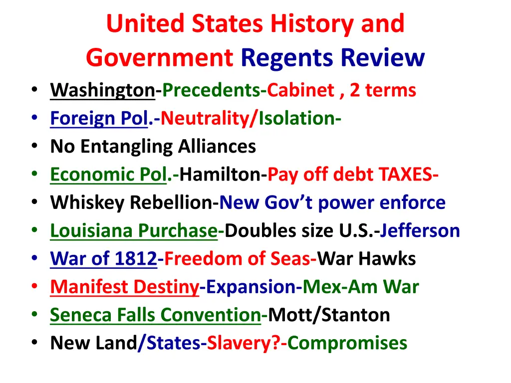 united states history and government regents 9