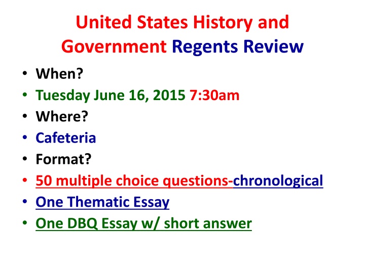 united states history and government regents