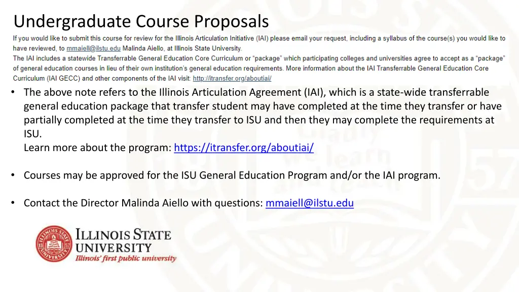 undergraduate course proposals 1