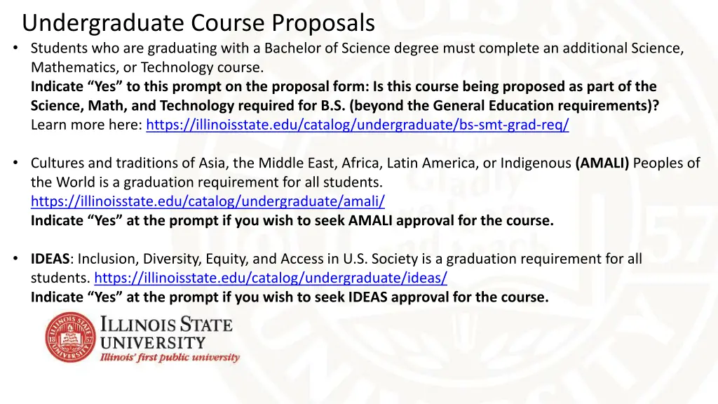 undergraduate course proposals 2